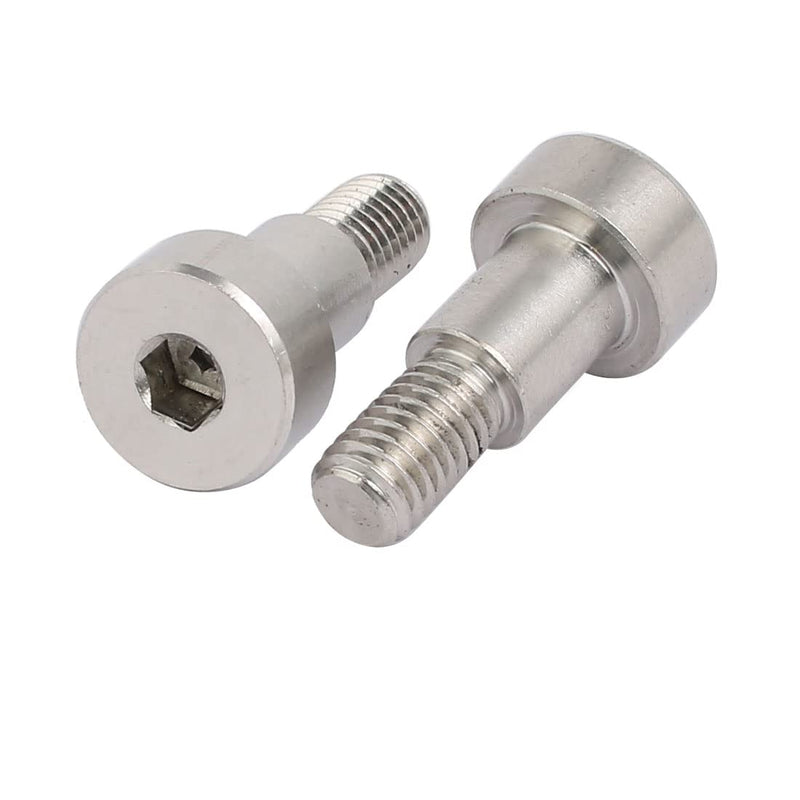 [Australia - AusPower] - uxcell 304 Stainless Steel Hex Socket Shoulder Bolt 10mm Shoulder Dia 12mm Shoulder Length M8 Thread 5pcs 10mm x 12mm 