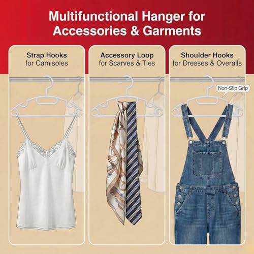 Foilymer Cloth Hangers 10 Pack - Sustainable and Durable Upcycled Plastic Clothes Hangers, 0.80 Inch Thick, Heavy Duty Closet Organizers and Storage