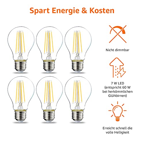 Amazon Basics E27 LED Bulb 6er-Pack