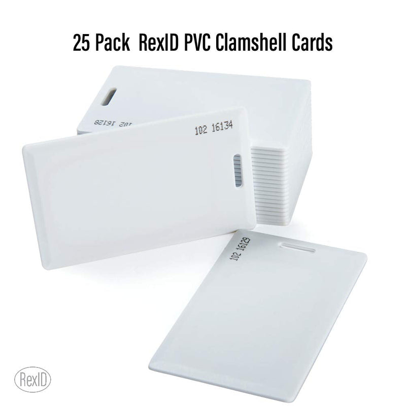 [Australia - AusPower] - Default Programmed RexID H10301 Clamshell Proximity Card for Access Control Comparable to Standard 26 bit Format for Add-On & Replacement on Current System (25) 25 