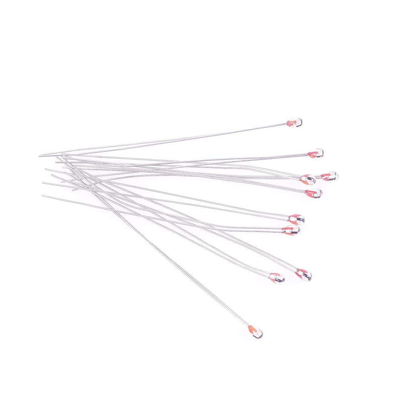 10 Pieces 100K Ohm NTC 3950-1% Thermistor Glass Resistance Temperature Sensor for 3D Printer Reprap
