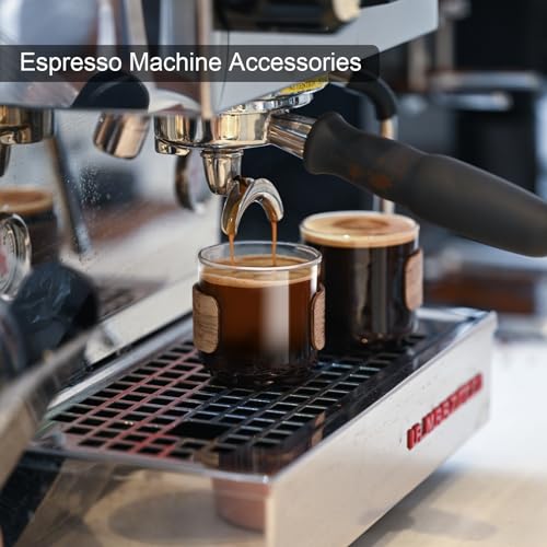 PARACITY Espresso Cups Set of 2 with Wooden Ring, 5 OZ High Borosilicate Espresso Shot Glass, Clear Small Expresso Shots Cup, Espresso Accessories (Pack of 4) 5 Ounces (8 pack)