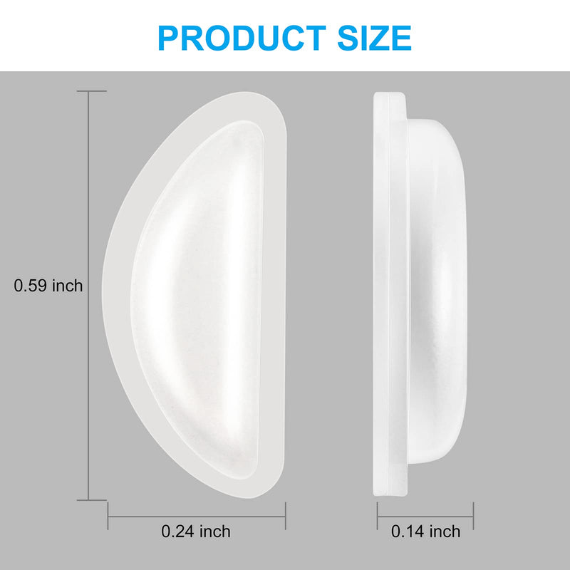 [Australia - AusPower] - Eyeglass Nose Pads, Soft Silicone Adhesive Glasses Nose Pad, Anti-Slip Heighten Air Chamber Nose Pads for Full Plastic Frames, 10 Pairs (Clear) 10 Clear Pairs 