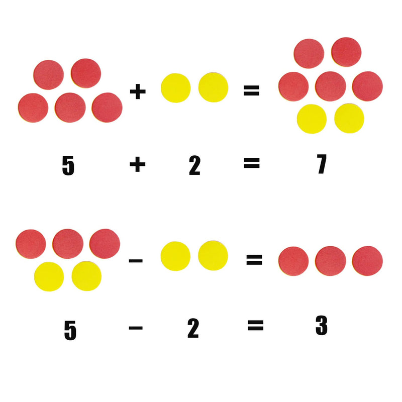 DNB 2-Color Foam Counters - 1 Inch Red-Yellow Double-Sided Math Counters, Early Learning Counting Chips, 600 Pieces 600PCS