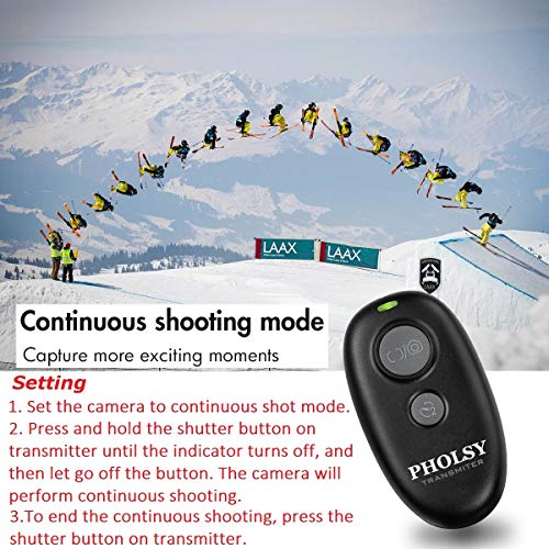 PHOLSY Wireless Shutter Release for Nikon Camera Remote Control