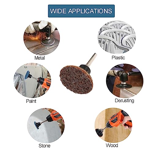 COSPOF 3-inch brown coarse quick change sanding discs, 25-pack surface conditioning discs for die grinders