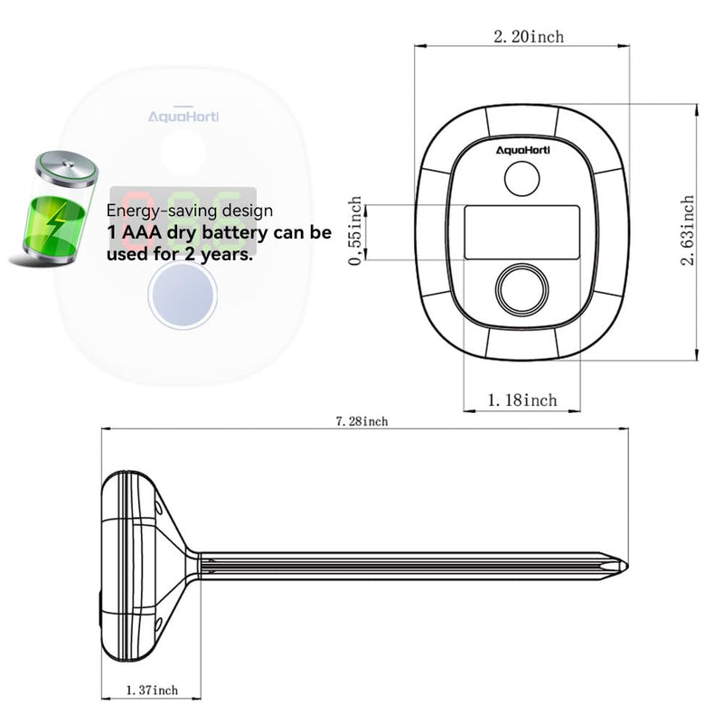 AH-20 DLI Meter Sunlight Calculator Daily Light Integral Record MOL/(?d) for 10 Days