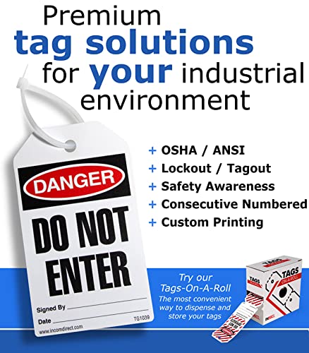 [Australia - AusPower] - INCOM Manufacturing Inspection Tags On A Roll, Safety Inspection, Heavy-Duty Polytag Stock, Waterproof and Tear-Resistant, Green On White, 6.25 Inch X 3 Inch X 10 Mil Thickness, 100 pack, RT8004C 