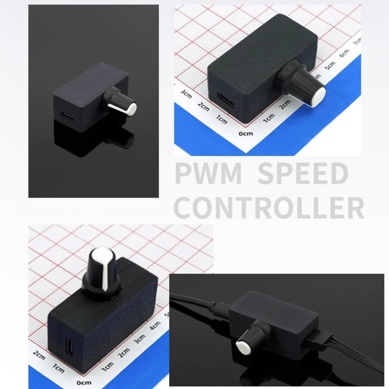 [Australia - AusPower] - Dytabepl PWM Fan Control, Speed Controller 4-Pin PWM Speed Controller, PWM Control Controller, Fan Controller, USB Type-C Power Supply, DIY Water Cooling Option, Easy to Use 