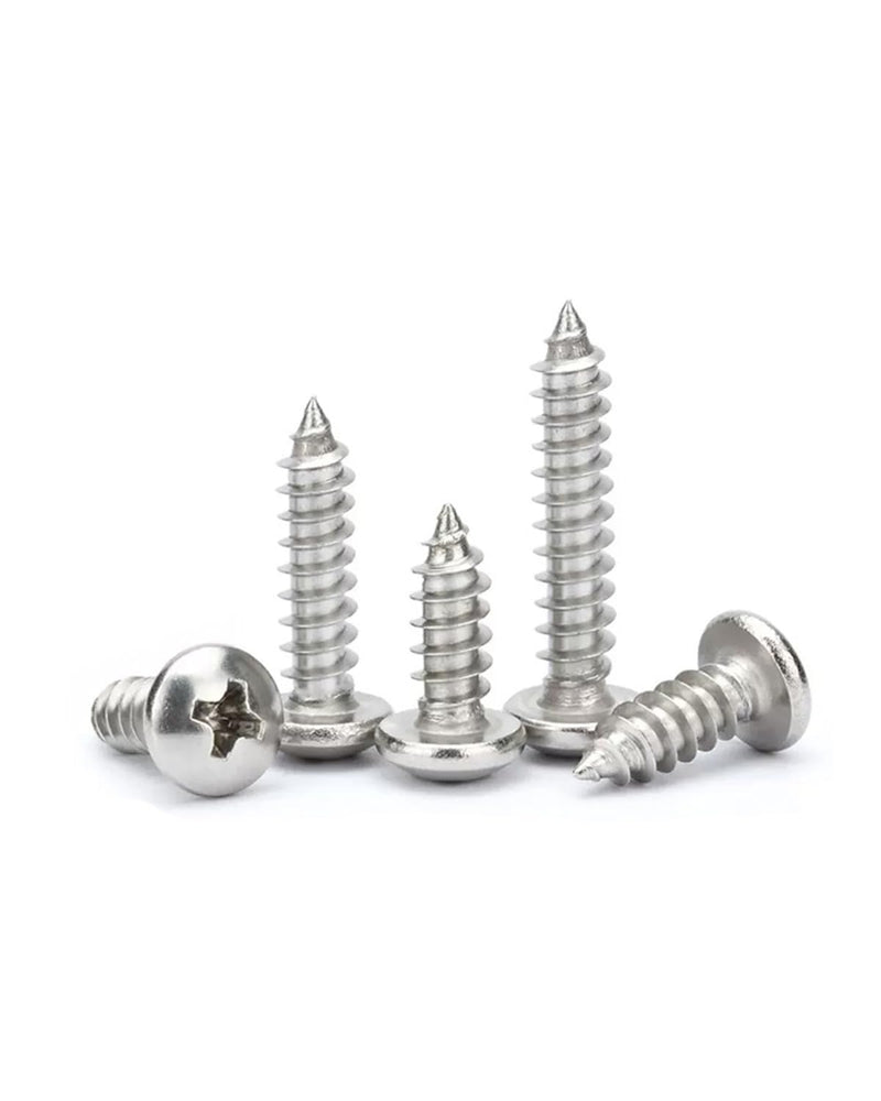 [Australia - AusPower] - #4 x 1/4"(1/4" to 1-1/2" Available) Pan Head Phillips Screws Sheet Metal Self-Tapping Screws, 304 Stainless Steel Screw, 100 PCS #4 x 1/4" 