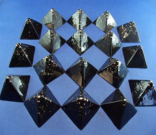 3 Black Iron Oxide Small Pyramids Orgone Generator Energy Accumulator Perfect Gifting Tool! Made Using Advance Harmonics Orgonite Many Beautiful Ingredients!