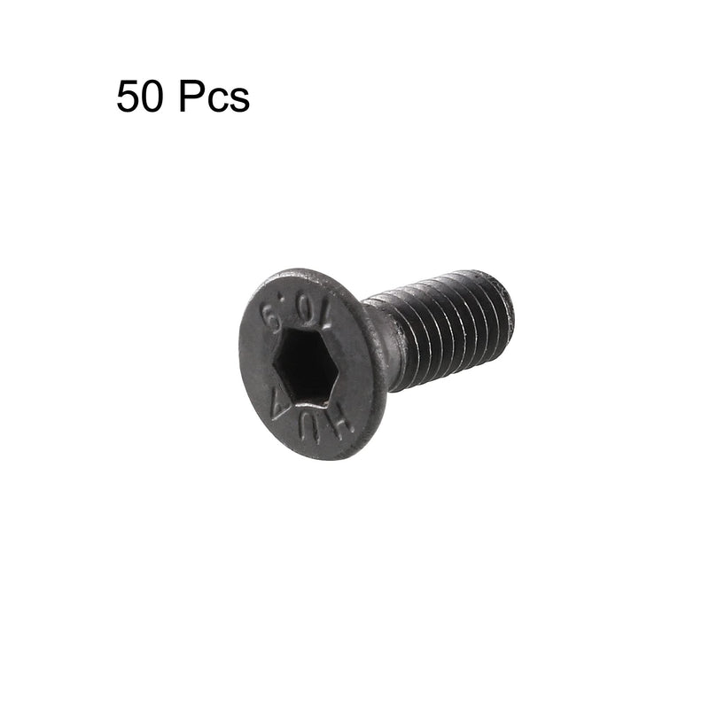 [Australia - AusPower] - uxcell M3x8mm 10.9 Carbon Steel Countersunk Head Hex Socket Screw Pack of 50 