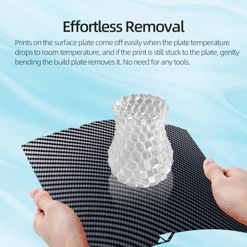 IdeaFormer Dual Surface Build Plate 264x276mm for Anycubic Kobra S1 Combo PEO+PET(Diamond+Carbon Fiber)