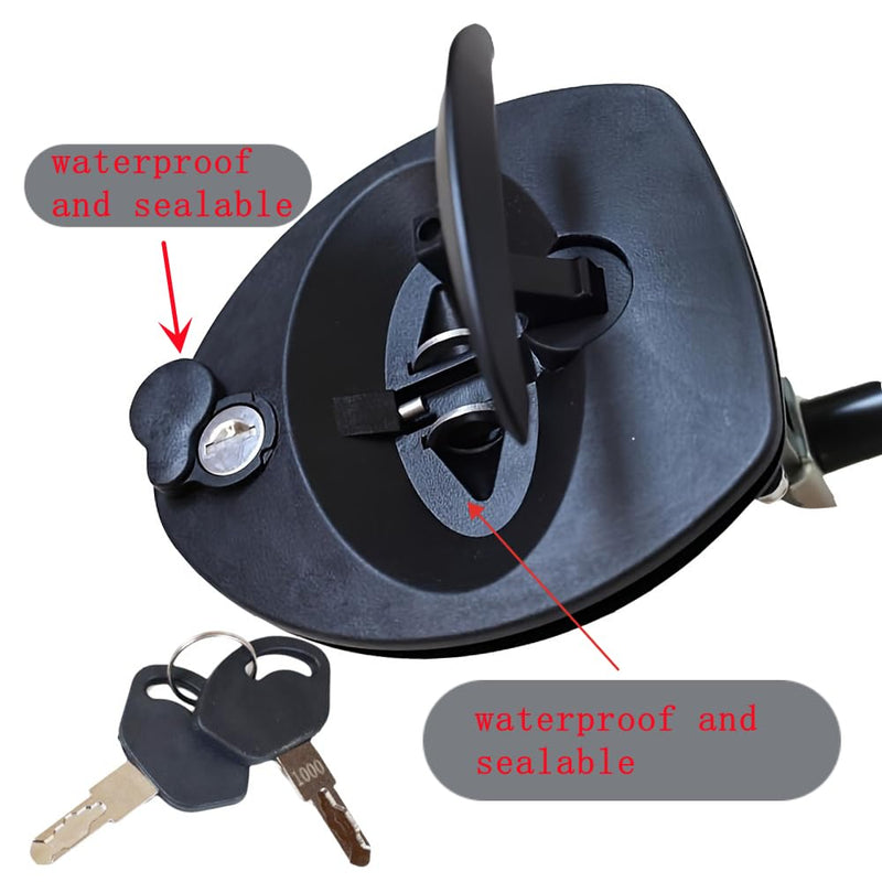 [Australia - AusPower] - Single Point Compression Latch for Underbody Truck Tool Box with Blind Studs, 1pc T-Handle Folding Design with 2 Keys, Replacement Latch for Universal Toolbox Door Locks Truck Boxes Locks 