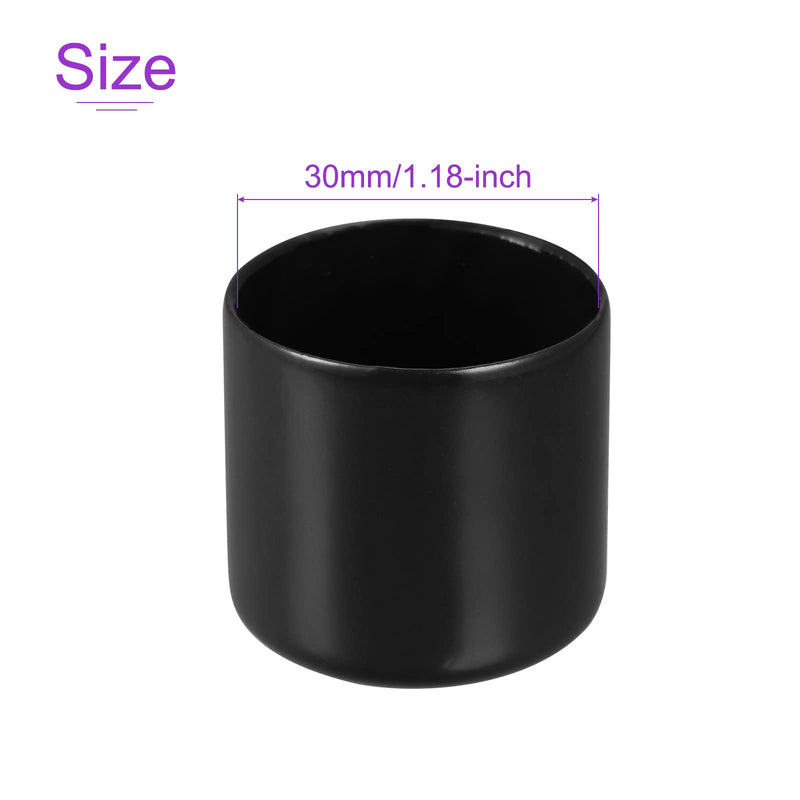 [Australia - AusPower] - DMiotech 10 Pack 30mm ID Black Screw Thread Protectors Rubber End Caps Bolt Covers for Screw Bolt Furniture Pipe 