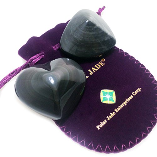 Polar Jade Crystal Hearts, Silver Sheen Obsidian, Rainbow Obsidian & Chakra