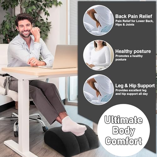 Inflatable Wedge Pillow for Travel & Sleeping - Portable Back,Knee,Leg Position Support Pillow,Ergonomic Arm Wedge Pillow,Camping,Lightweight Bed Sofa Positioner (Black) Black