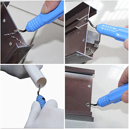 Deburring Tool Universal Hand Deburring Tool with 10 Pieces Replacement Blades Deburring Set for Plastic, Aluminum and Stainless Steel