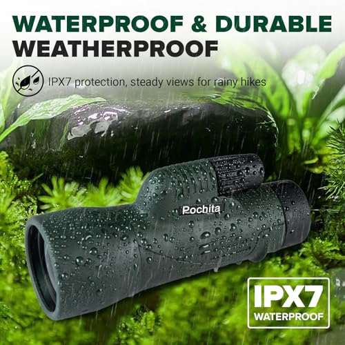 12x50 HD Monocular Telescope for Adults - Professional Grade BAK4 Prism & FMC Lens | IPX7 Waterproof, Compact Design for Bird Watching, Hunting, Concerts & Stargazing 12x50 HD
