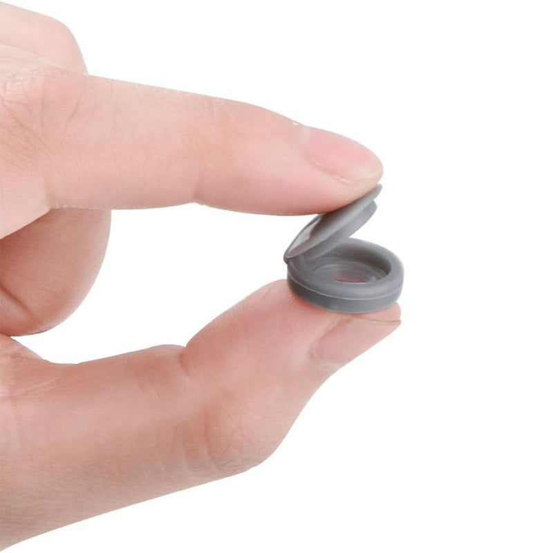 [Australia - AusPower] - Screw Covers, 100pcs Gray Plastic Screw Cap Hinged Fold Over Caps Rubber Dust Washer Flip Tops with Storage Box (Gray) Grey M5 