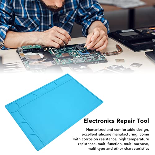 Silicone Repair Mat, 23 x 34 cm Soldering Mat, Magnetic Electronics Work Mat, Soldering Pad, Heat Resistant, Antistatic Insulation, Silicone Pad, Industrial Repair Mat, PCB Board Maintenance Pad for