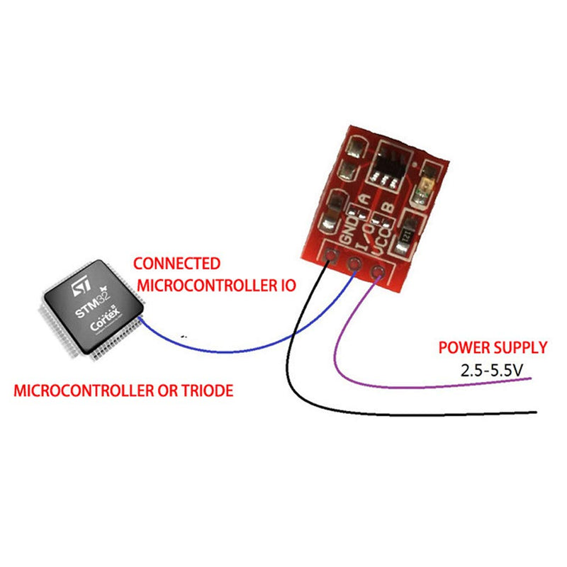 [Australia - AusPower] - Hailege TTP223 Capacitive Switch Button Module Self-Lock High Low Level Output 2.5-5.5 V Pack of 20 