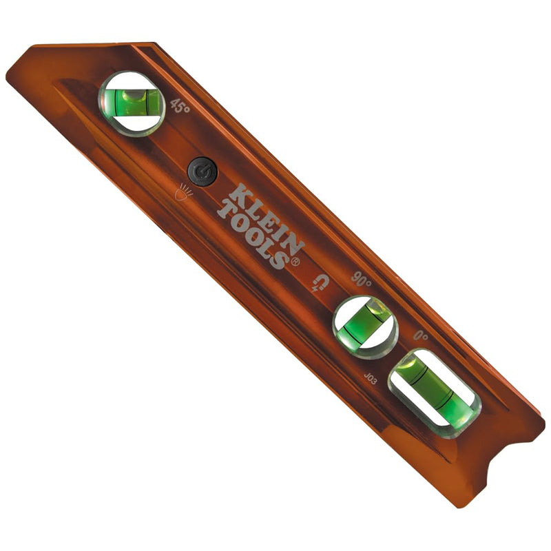 [Australia - AusPower] - Klein Tools 935RBLT 9-Inch Lighted Torpedo Level, 50900R Conduit Locknut Wrench Set with 1/2, 3/4 and 1-Inch Offset Bends, 3-Piece 