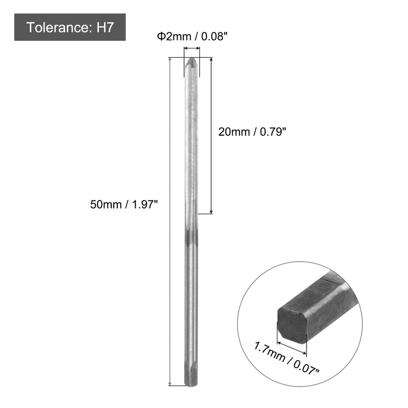 [Australia - AusPower] - QUARKZMAN Hand Reamer 2 mm H7 Metric Reamer Drill for Metal Wood Hole Reaming, Straight Grooves 9SiCr Alloy Steel Cutting Tool 