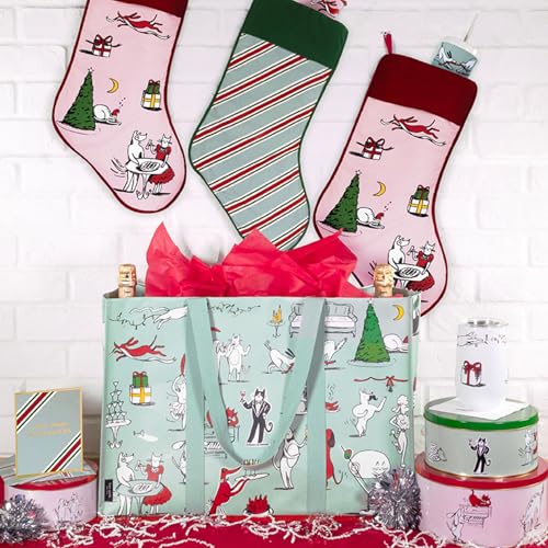 kate spade new york Decorative Metal Tins with Lids, 3 Piece Nesting Set, Small Medium & Large Christmas Cookie Containers, Perfect for Gift Giving and Holiday Parties, Holiday Party