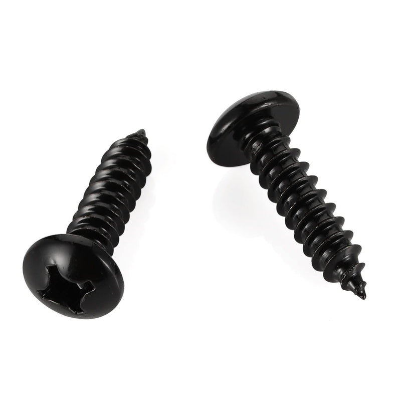 [Australia - AusPower] - #12 x 1" Phillips Pan Head Self Tapping Screw, Pan Head Sheet Metal Screws Wood Screws, Black Oxide Stainless Steel 304 (18-8), 50 Pack #12×1" 