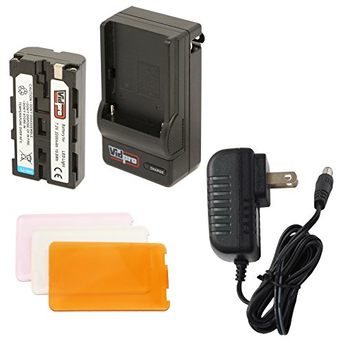 Vidpro LED-330 Photo and Video Light Kit - On Camera Panel LED Light - Adjustable and Dimmable Light Fits Cameras Video Camcorders and DLSR w/Hot Shoe Includes Rechargeable Battery Diffuser and More