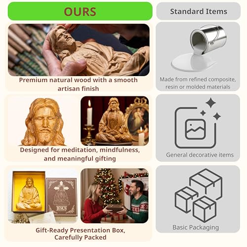 Jesus Christ Statue, Catholic Gifts Women and Men, Meditation Accessories, Christian Decor, Religious Gifts, Small Jesus Figurine, Spiritual and Zen Decor