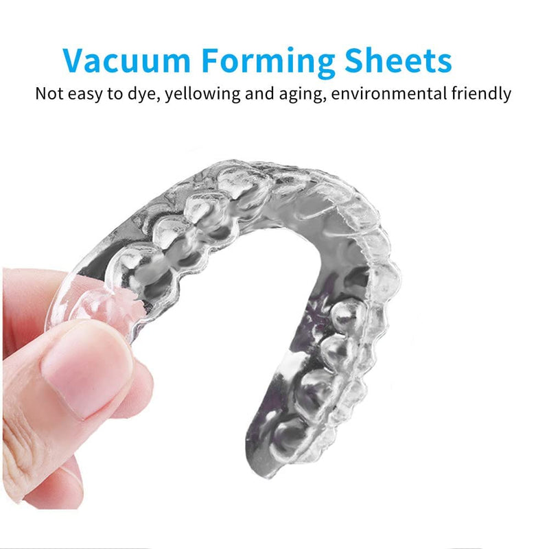 [Australia - AusPower] - Dental Hard Splint, Thermoforming Materials for Vacuum Forming Machine 5''x 5'' (1.0MM-20PCS) 1.0MM-20PCS 