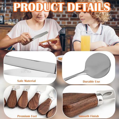 107 Pcs Charcuterie Board Set with Ceramic Bowls Cheese Knives with Walnut Handles Stainless Steel Charcuterie Board Utensils Silver Serving Set for Wedding Party Appetizers
