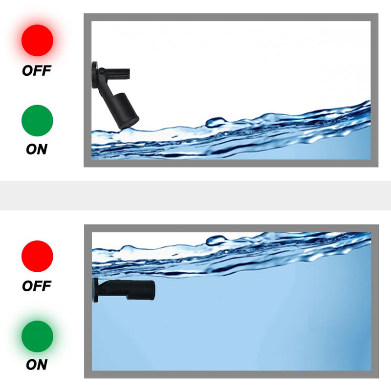 [Australia - AusPower] - Float Switch Side Mount, Water Level Sensor Liquid Level Sensing Float Switch with 40cm Wire Cable for Fish Aquarium Tank Pool, with Spring Wire Connectors (4 Pack, Black) 