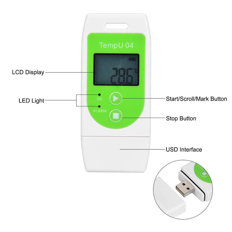 [Australia - AusPower] - Temperature Logger, TempU04 PDF USB Temperature Data Logger, Reusable Temperature Recorder (TempU04) 