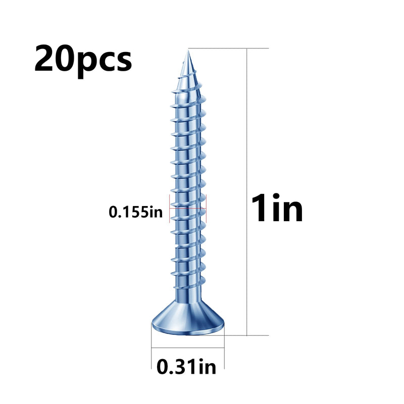 [Australia - AusPower] - (274 pcs) Plastic Drywall Wall Anchors Kit with Screws， Concrete Screw kit Wall Anchor Set Suitable for Brick and Cement Walls 