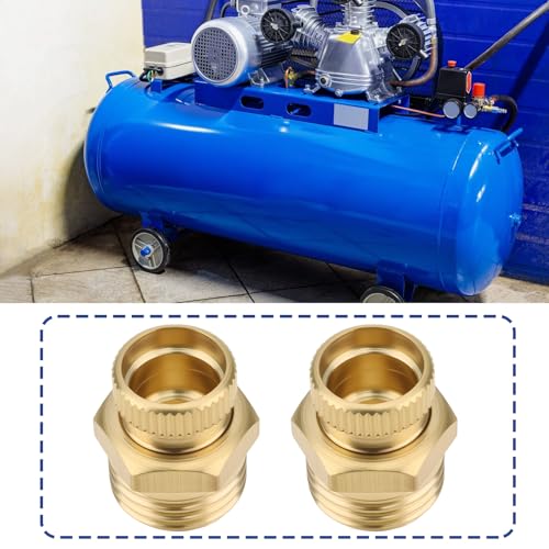 Create idea 2pcs PT1/4" Male Thread Air Compressor Drain Valve 12.5mm Thread Brass 1/4"
