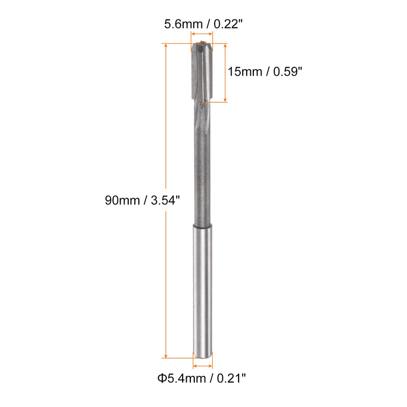 [Australia - AusPower] - sourcing map Clamping Reamer 5.6 mm H7 C1/K30 Carbide Tip Precision Straight Flutes Round Shank Lathe Machine Cutter 5.6mm 