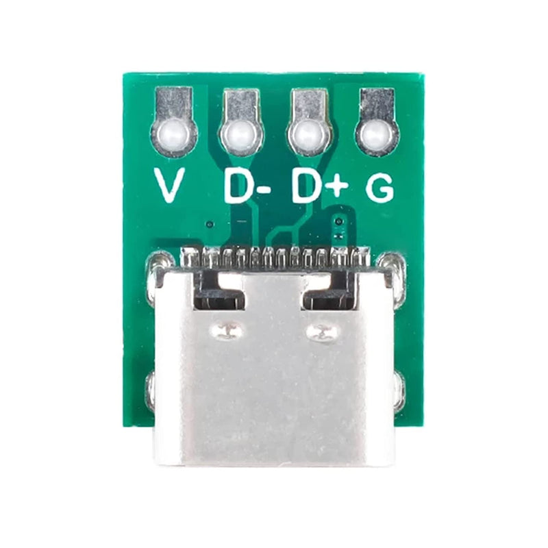PENGLIN 10pcs USB 3.1 Type C Repair Socket Solderable Breakout Board | USB C Cable Adapter for Soldering Board with PCB for Data Line Wire Cable Transfer USB Type C