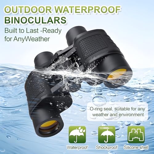 Binoculars for Adults High Powered HD Binocular Professional Hunting Waterproof with Low Light Night Vision Mini Binoculares for Bird Watching Hunting Concert Theater Camping (90 * 90) 90*90