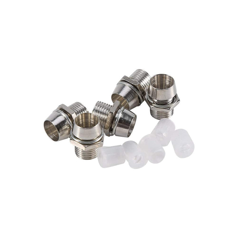 Nikou LED Lamp Holder, Pack of 50 Silver LED Socket Holder, 5 mm Lamp Socket, Panel Display Holder, Socket, Thread Mount, Size 8 mm