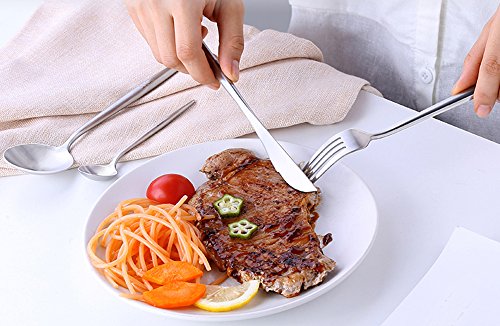 AOOSY 20 Pcs 18/10 Silverware Set for 4, Stainless Steel Flatware Cutlery Silver