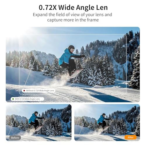 UTEBIT 3 Pack Filter Set with 0.75X Wide Angle Lens, HD Optical Glass
