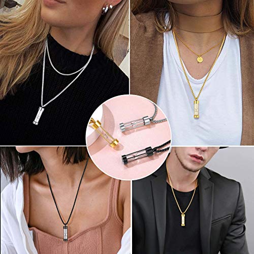 FindChic Cremation Necklace for Ashes Jewellery Keepsake Men Women Hourglass Urn Necklace