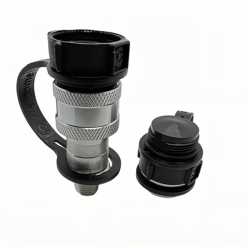 [Australia - AusPower] - LX-KZE-B-02 1/4" NPT Replaces Enerpac A-630 10,000 PSI High Pressure High Flow Quick Connect&Disconnect Hydraulic Quick Coupler Set/w 2 Dust Caps 1Set-1/4 NPT A-630 Quickly Coupler 