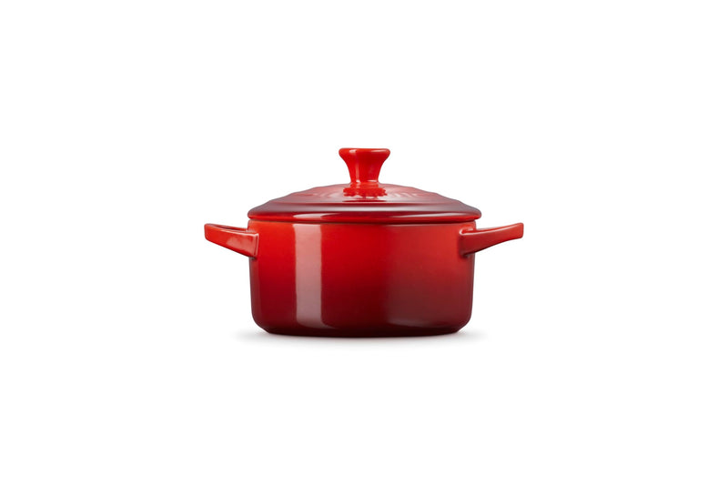 Le Creuset Stoneware Mini Round Cocotte, 14 oz., Cerise 14 Oz.