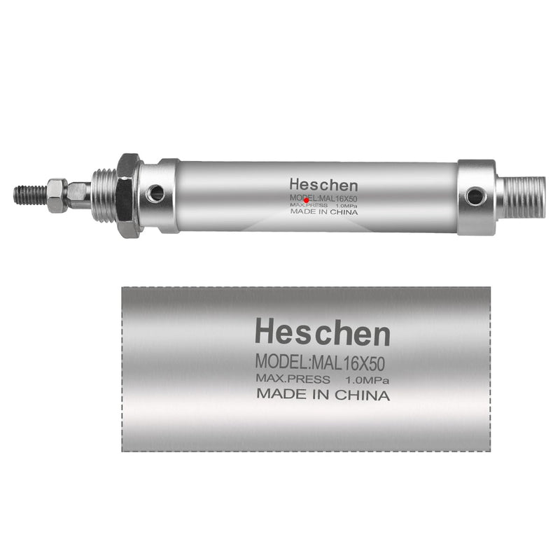 [Australia - AusPower] - Pneumatic Slim Air Cylinder, MAL 16-50, M5 Port, 16mm Bore, 50mm Stroke, Double Acting 