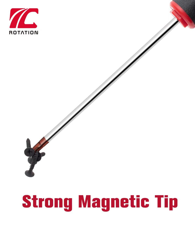 [Australia - AusPower] - ROTATION 4PCS Magnetic Tip Torx Screwdriver Set, 4 Torx Star Screwdrivers, T20, T25, T27, T30, Red Tip | Red, Gloss, S2 Steel Red_4pc 