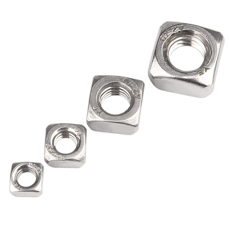 [Australia - AusPower] - 100pcs M5-0.8mm Stainless Steel Square Nuts ?Metric Coarse Thread 